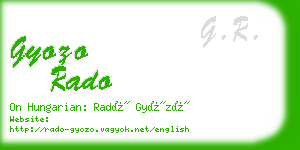 gyozo rado business card